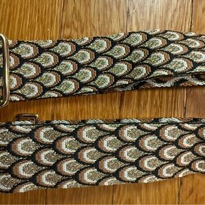 Pompom London Bag Strap in Maple Metallic Peacock